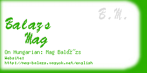 balazs mag business card